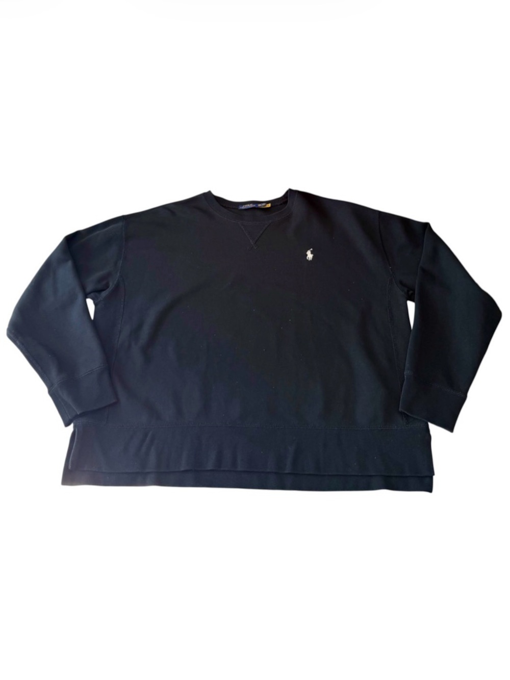Polo Ralph Lauren Women’s Crewneck Cropped Sweatshirt Black Sz XXL